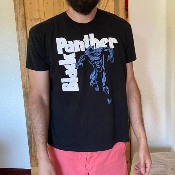 T-shirt Gildan Black Panther - Noir - Taille L - Homme - Neuf Sans étiquette